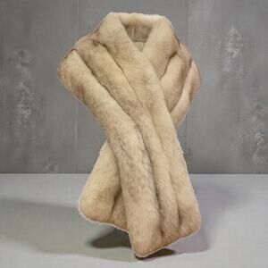 Vintage 1970s Real Blue Fox Stole with Original 1976 Receipt and Authentication